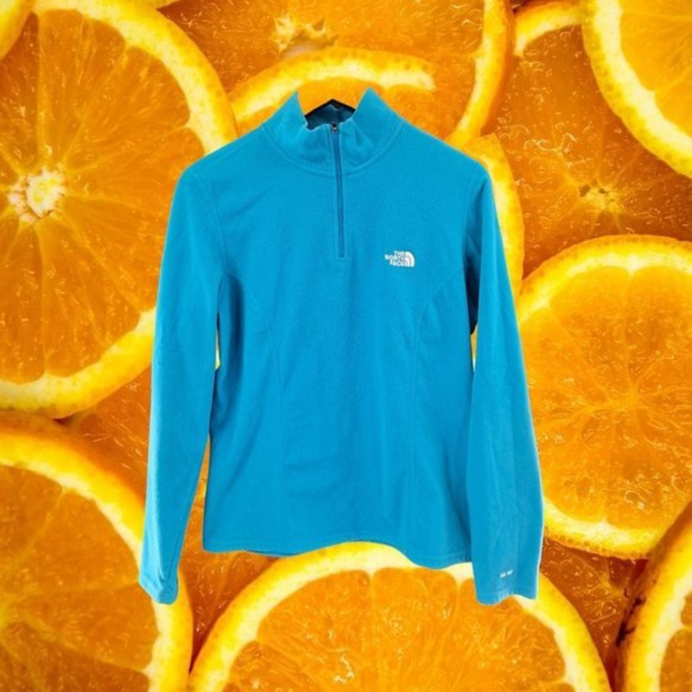 LIGHT Blue Quarter Zip North Face TKA 700 Fleece Size:Large